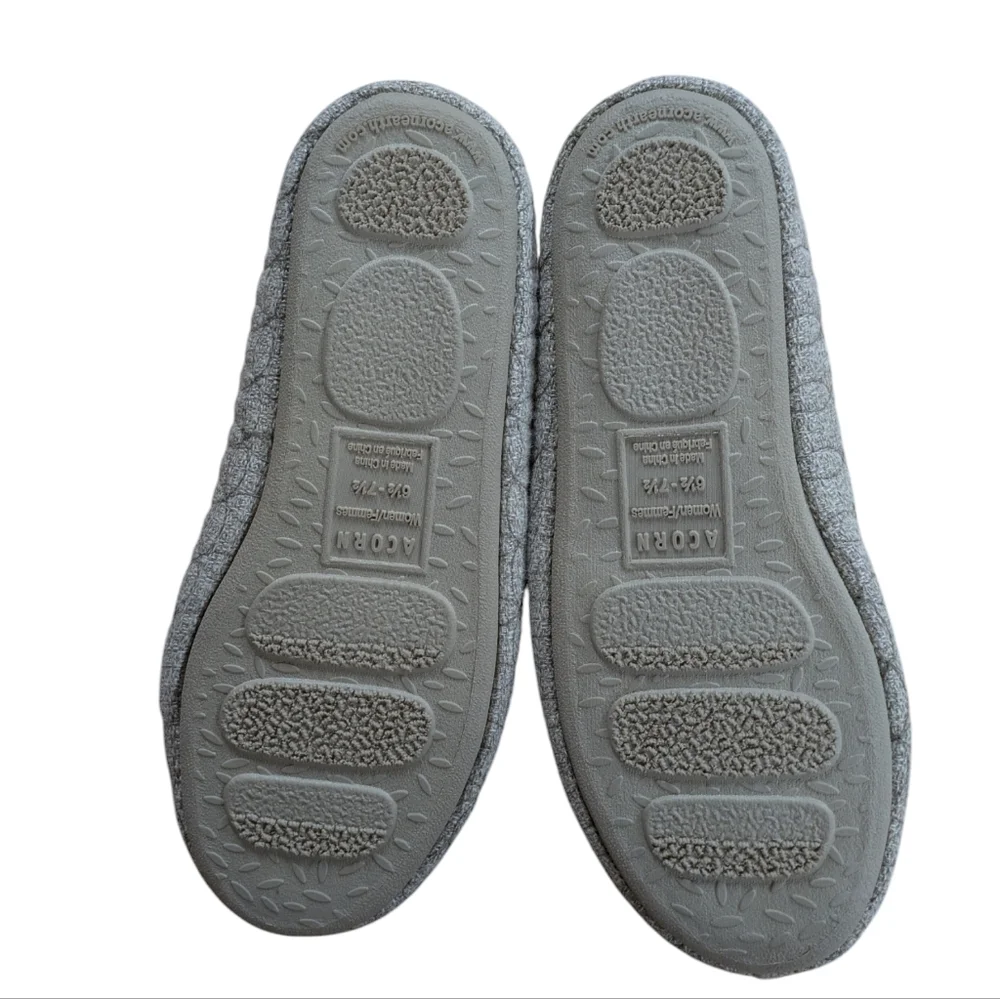 Acorn Tan Quilted Slippers Womens Size 6.5-7.5 - Picture 6 of 11